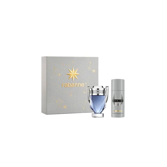 PACO Rabanne Invictus Set – Eau de Toilette for Men 100 ml Desodorante, 150 ml Spray