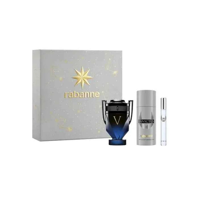 PACO Rabanne Rabanne Invictus Victory Elixir – Eau de Parfum for Men Spray 100 ml, Set 3 Pieces