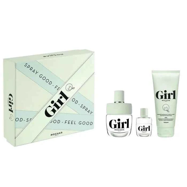 Rochas Girl – Eau de Toilette Unisex Spray 100 ml, Set 3 Pieces