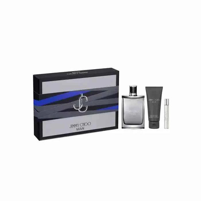 Jimmy CHOO Man – Eau de Toilette for Men Spray 100 ml, Set 3 Pieces