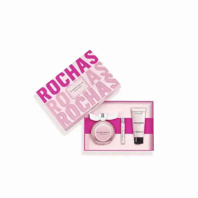 Rochas Mademoiselle – Eau de Parfum for Women Spray 90 ml, Set 3 Pieces