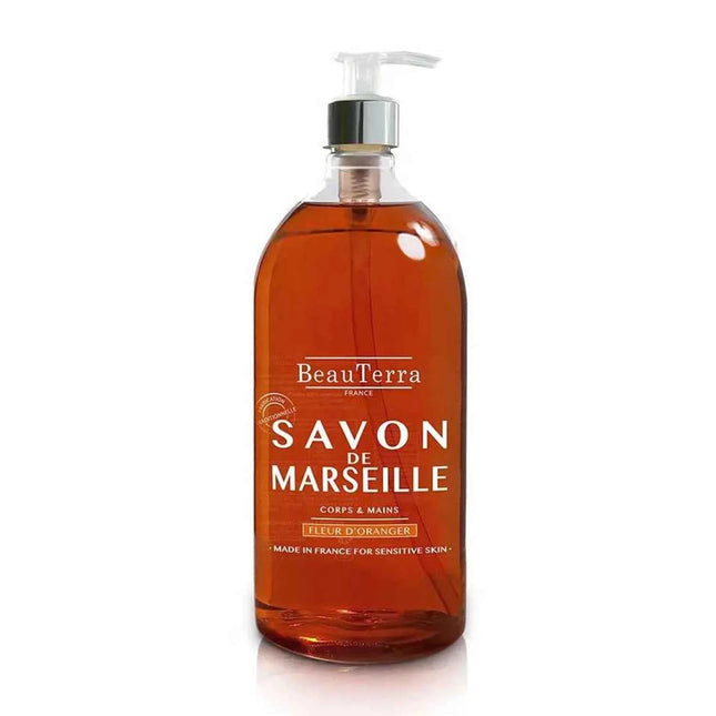 Beauterra Marseille Jabón Flor De Naranjo Unisex, 1000 ml
