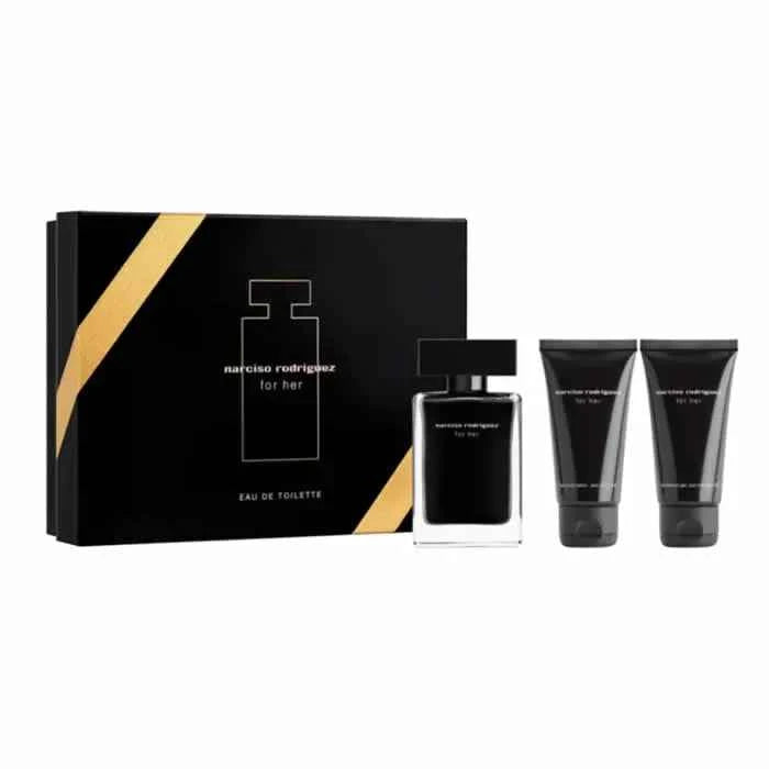 Narciso Rodriguez For Her – Eau de Toilette for Women Spray 50 ml, Set 3 Pieces
