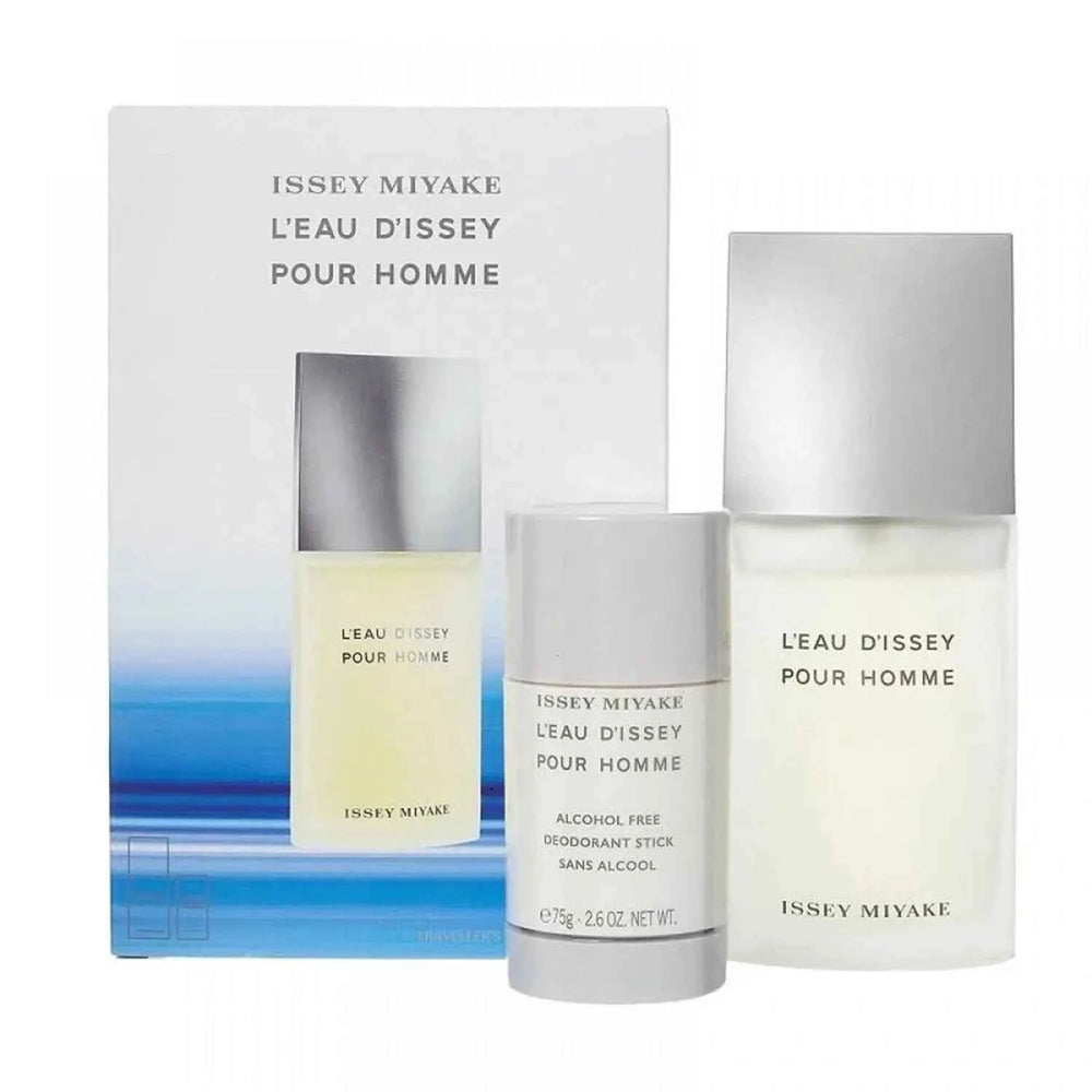 Issey Miyake L'eau D'issey – Eau de Toilette for Men Pour Homme 75 ml Spray Desodorante Stick Sin Alcohol, 75 g