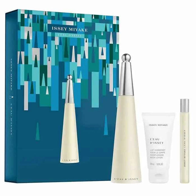 Issey Miyake L'Eau D'Issey – Eau de Toilette Unisex Spray 100 ml, Set 3 Pieces
