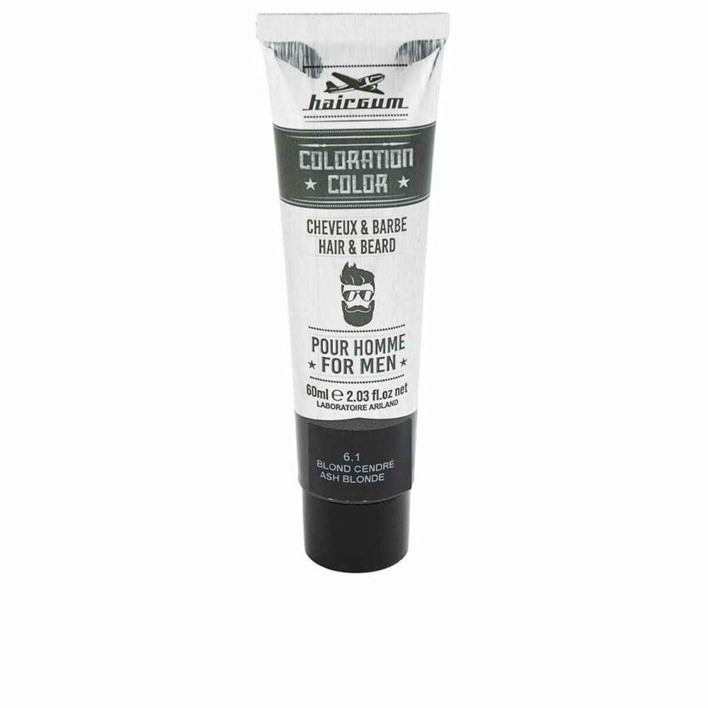 Hairgum Coloration Tinte Para Barba y Cabello 6,1-Rubio Ceniza Unisex, 60 g