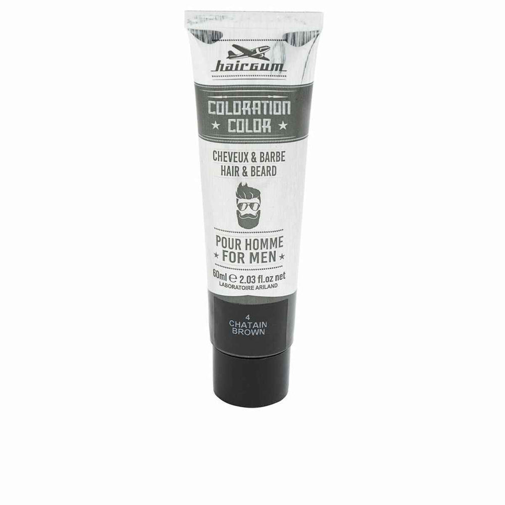 Hairgum Coloration Tinte Para Barba y Cabello 4-Castaño Unisex, 60 g