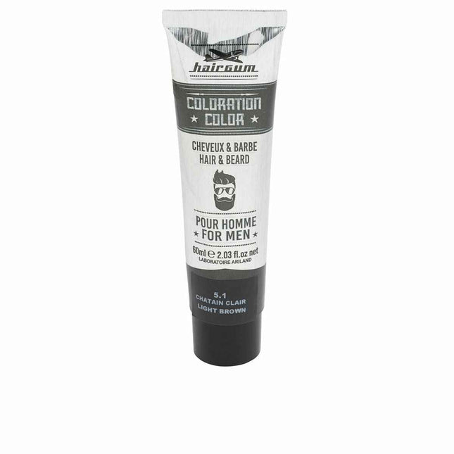 Hairgum Coloration Tinte Para Barba y Cabello 5,1-Castaño Claro Unisex, 60 g