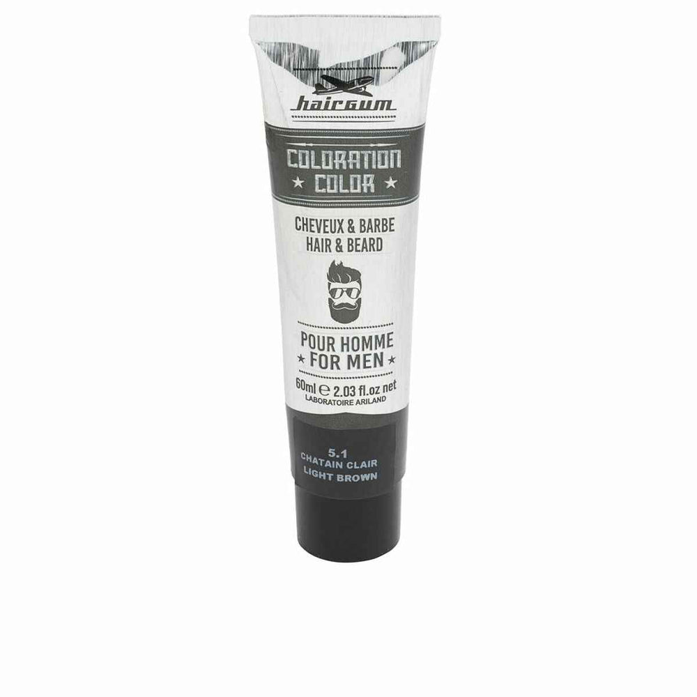 Hairgum Coloration Tinte Para Barba y Cabello 5,1-Castaño Claro Unisex, 60 g
