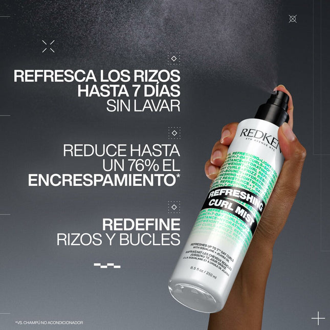 Redken Refreshing – Spray Refrescante Para Rizos 7 Días De Redefinición Unisex, 250 ml