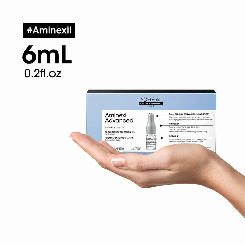 L'oreal Professionnel Aminexil Advanced Ampollas Enriquecidas Con Activos Dermatológicos Para Cabello Unisex, 42 X 6 ml