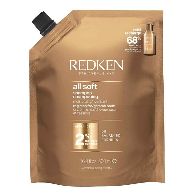 Redken All Soft Champú Recarga Unisex, 500 ml