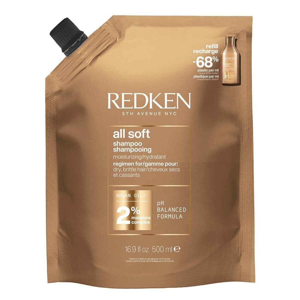 Redken All Soft Champú Recarga Unisex, 500 ml
