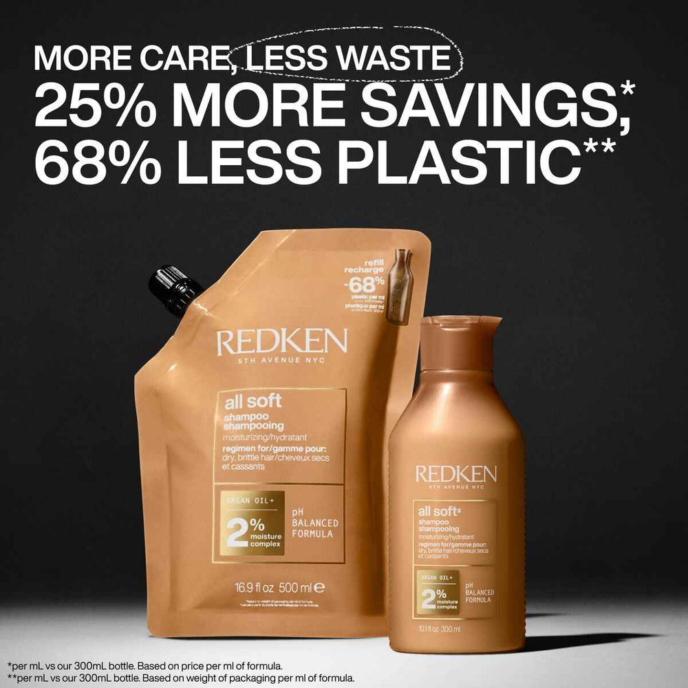 Redken All Soft Champú Recarga Unisex, 500 ml