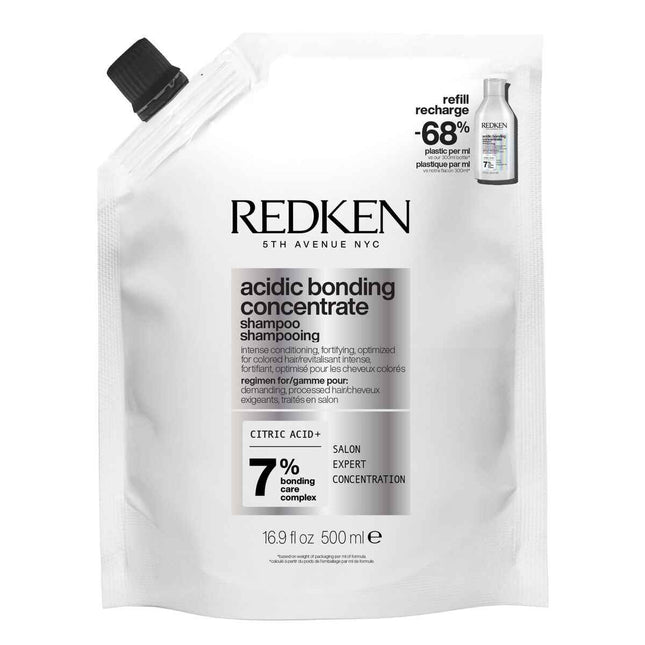 Redken Acidic Bonding Concentrate Champú Profesional Sin Sulfatos Para Cabello Dañado Recarga Unisex