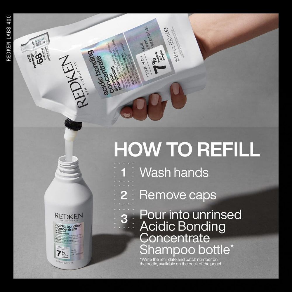 Redken Acidic Bonding Concentrate Champú Profesional Sin Sulfatos Para Cabello Dañado Recarga Unisex