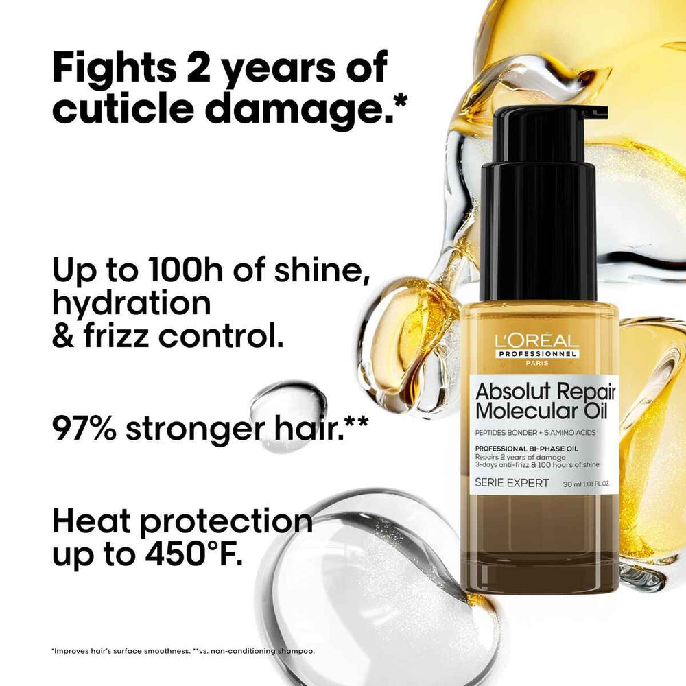 L'oreal Professionnel Absolut Repair Molecular Aceite Bifásico Profesional, 30 ml