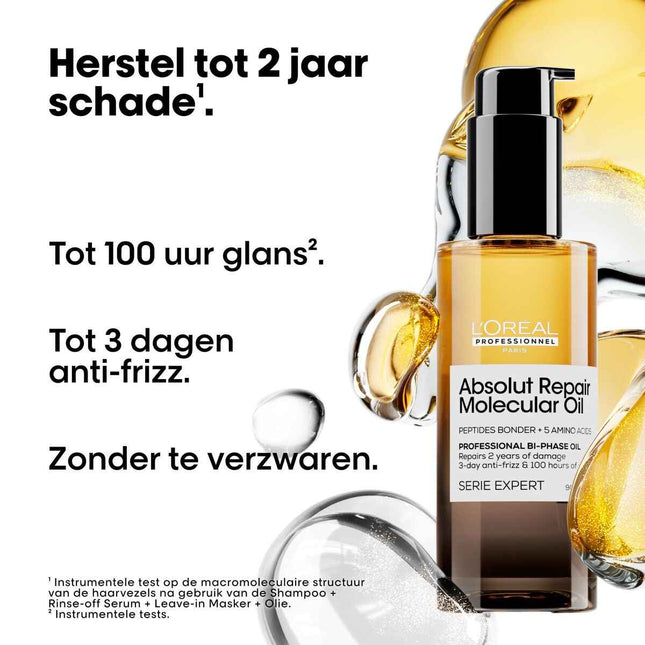 L'oreal Professionnel Absolut Repair Molecular Aceite Bifásico Profesional, 90 ml