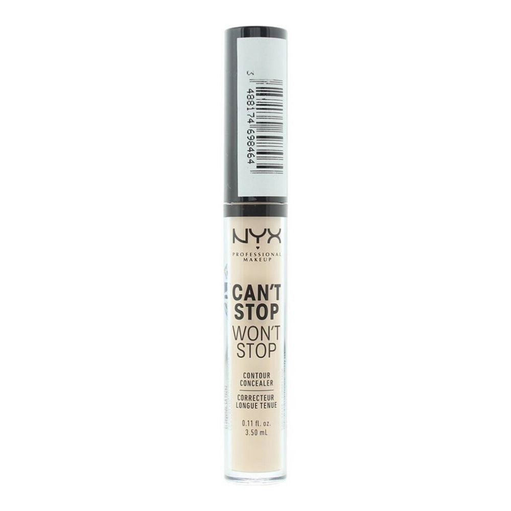 Nyx Can't Stop Won't Stop Vegan Matte – Liquid Concealer for Women, Light Ivory, 3.5 ml