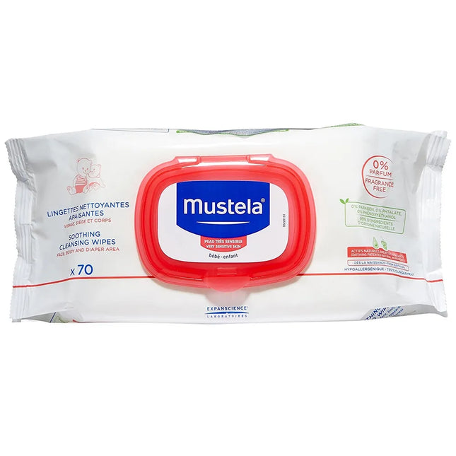 Mustela Comfort Cleaning Wipes Without – Perfume 70 Wipes Unisex
