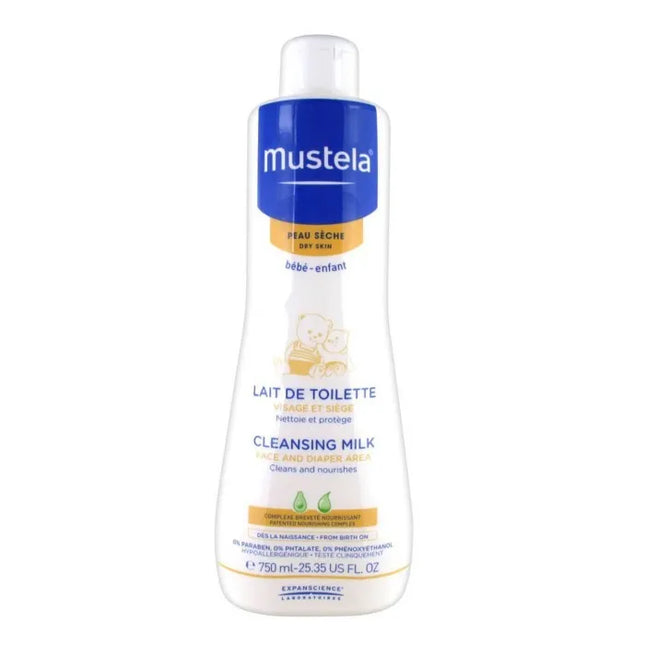 Mustela Cleansing Milk Dry Skin Unisex, 750 ml