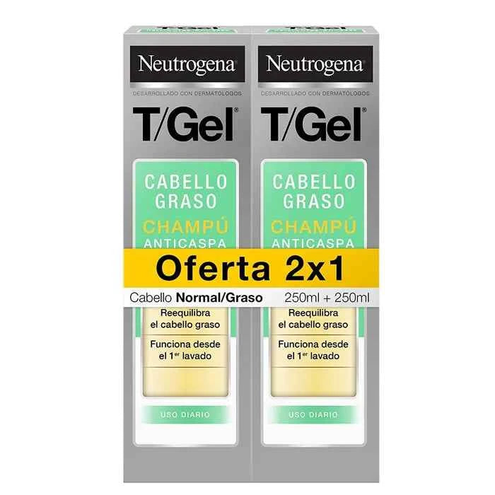 Neutrogena T-Gel Anti-Dandruff – Shampoo Normal Greasy Hair 250 ml Unisex, 250 ml