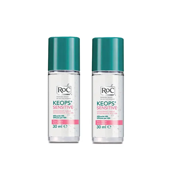 ROC Keops Sensitive Roll On – Deodorant Unisex, 2x30 ml