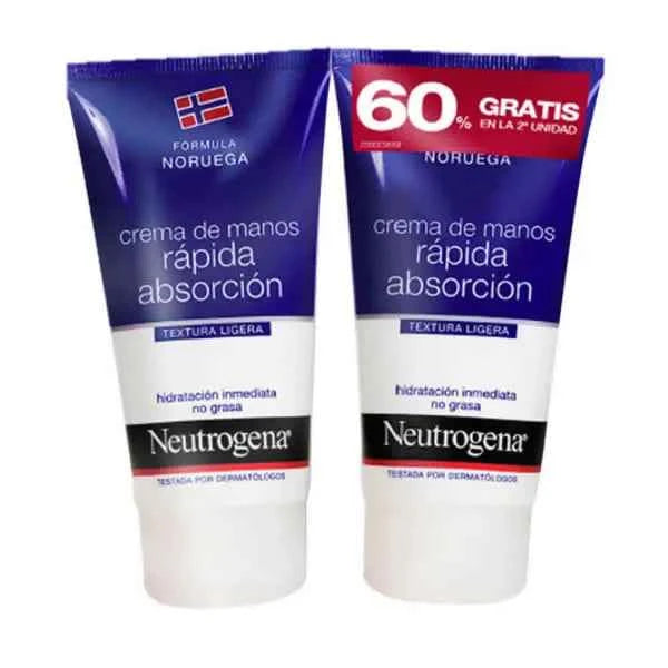 Neutrogena Formula Fast Absorbing Hand Unisex, 2x75 ml