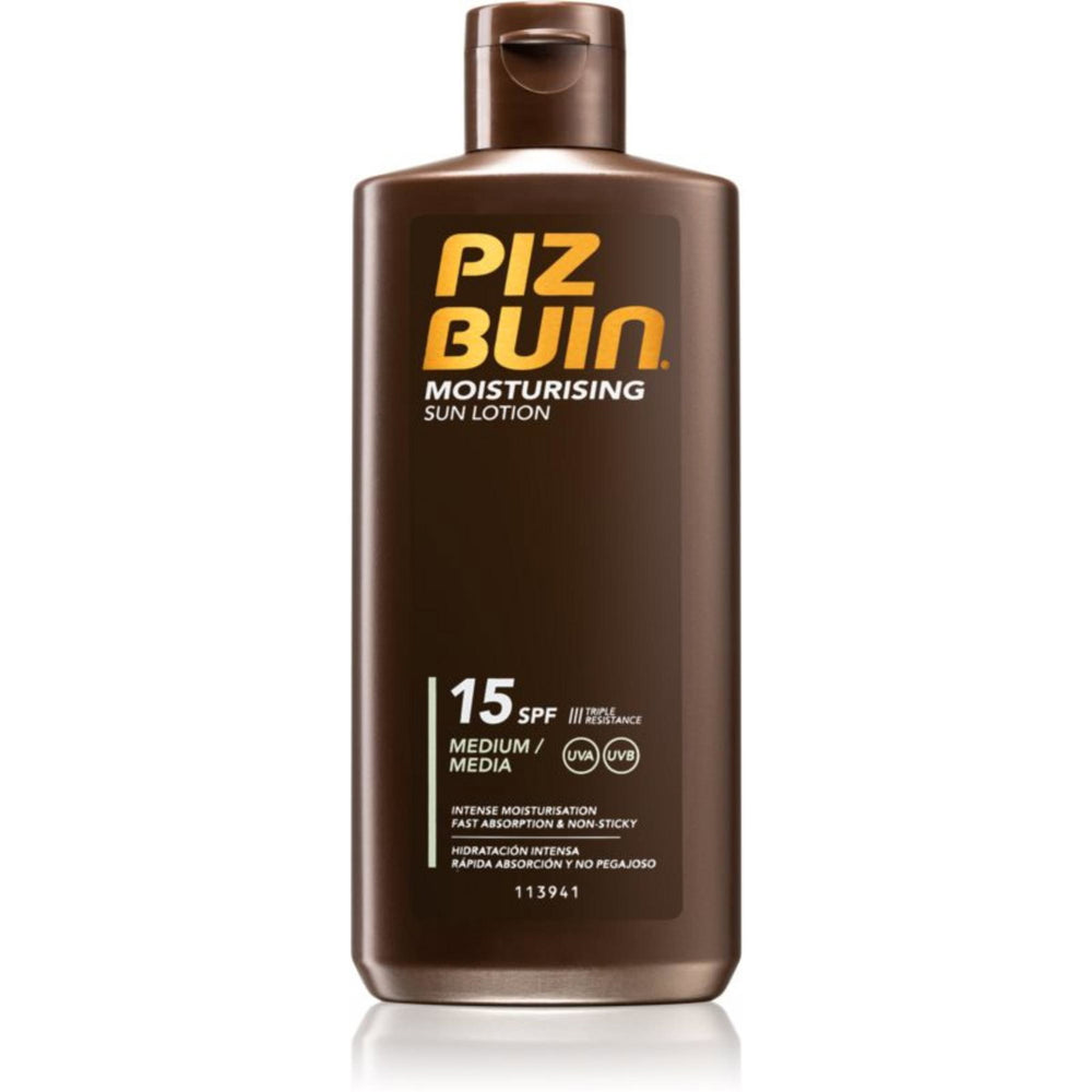 Piz Buin Moisturizing Sun Protection – Sunscreen Lotion Unisex, SPF 15, UVA/UVB protection, 200 ml