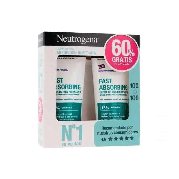 Neutrogena Immediate Absorption Foot – Cream Unisex, 2x100 ml