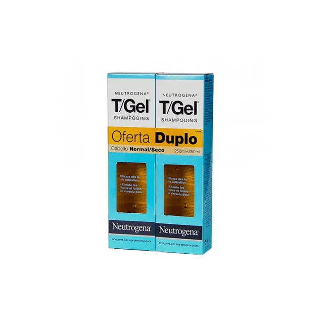 Neutrogena T/Gel Anti-Dandruff – Shampoo Normal-Dry Unisex, 2 x250 ml