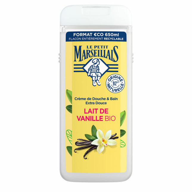 LE Petit Marseillais Gel Petit Marseillais Leche Vainilla Bio Unisex, 650 ml