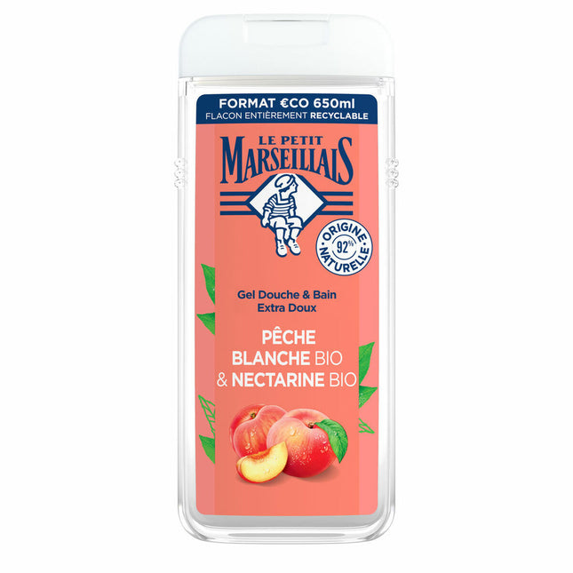 LE Petit Marseillais Gel Petit Marseillais Melocoton y Nectarina Bio Unisex, 650 ml