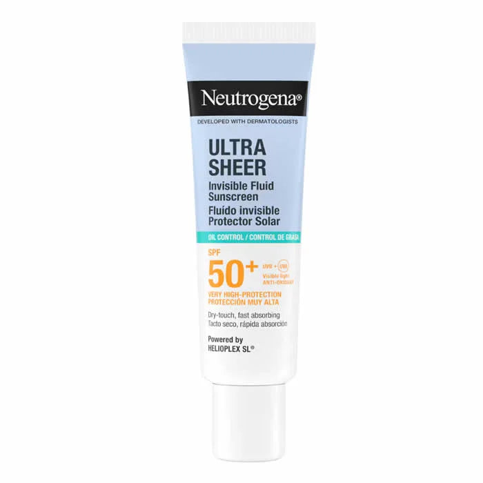 Neutrogena Ultra Sheer Invisible Fluid Suscreen Oil Control Spf50+ Unisex, 50 ml