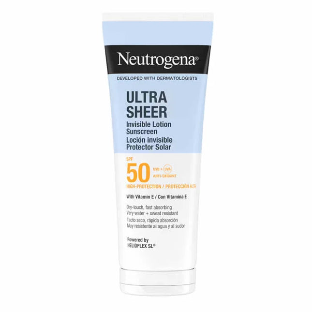 Neutrogena Ultra Sheer Loción Invisible – Lotion Suscreen Spf50 Unisex, 200 ml