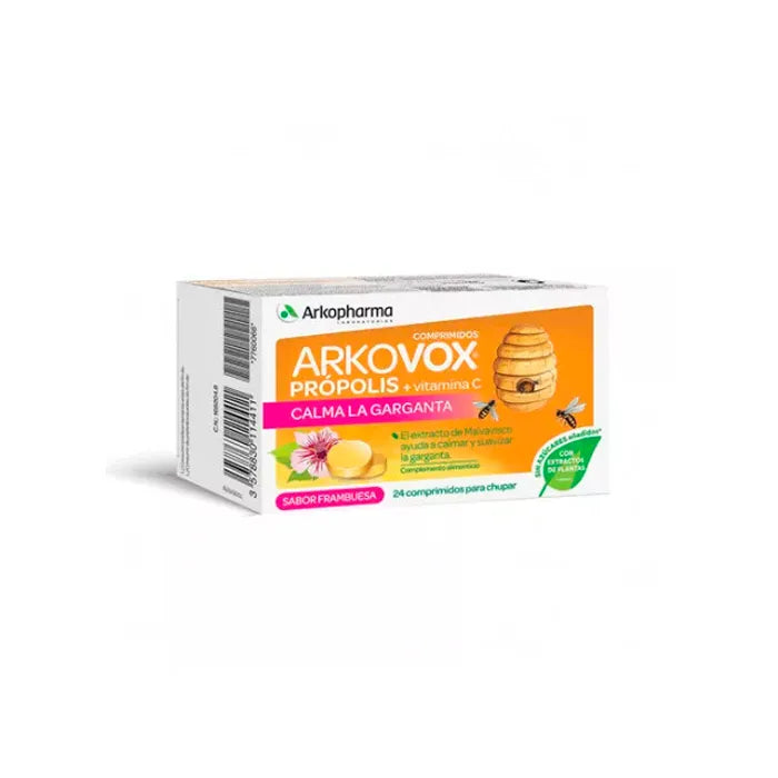 Arkopharma Arkovox Propolis Raspberry Flavour, 24 tablets