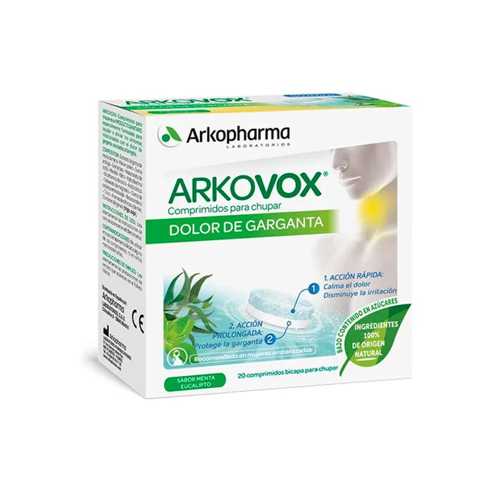 Arkopharma Arkovox Sore Throat Mint, 20 tablets