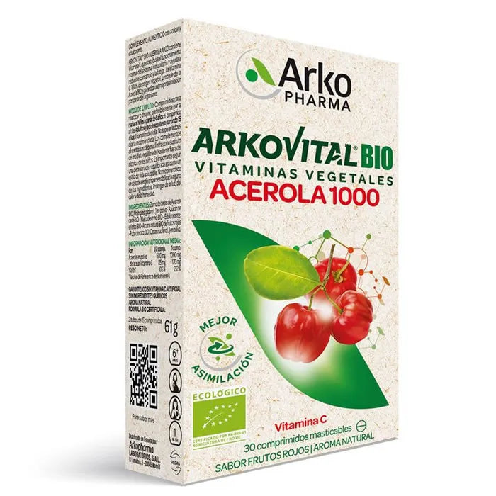 Arkopharma Arkovital Acerola 1000 Vitamin C, 30 tablets