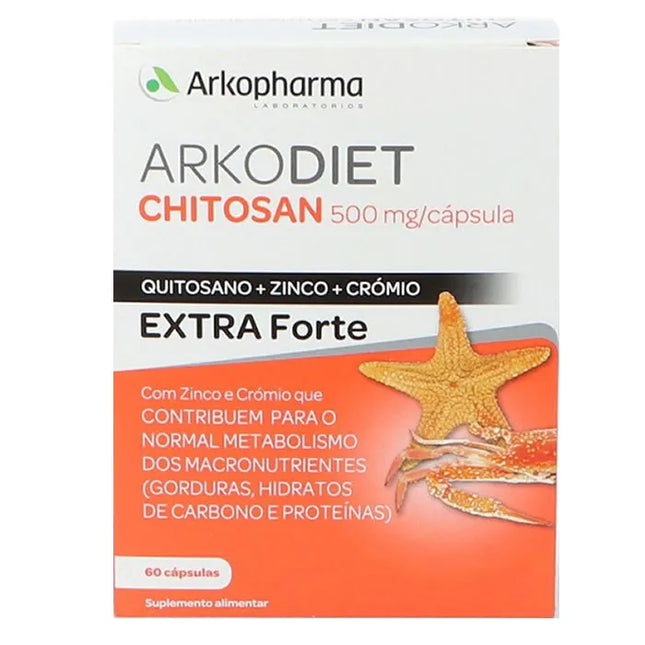 Arkopharma Arkodiet Chitosan Extraforte 500mg/capsule, 60 capsules
