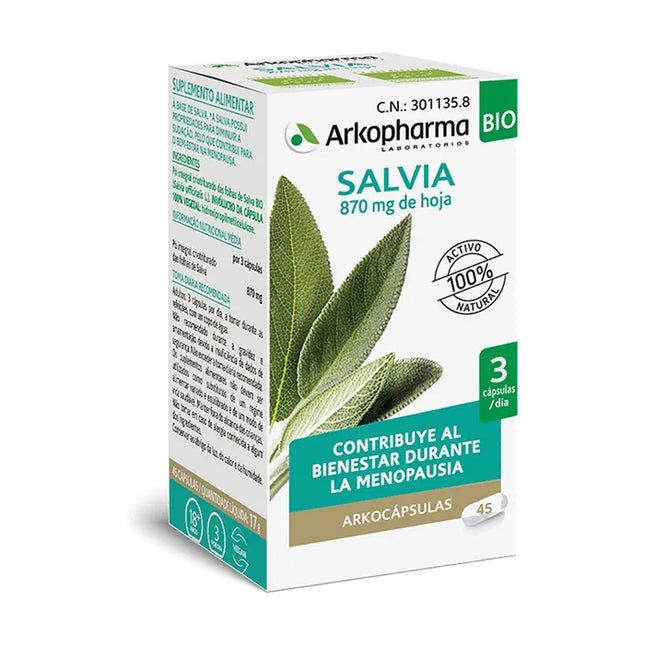 Arkopharma Arkocapsulas Sage, 45 capsules