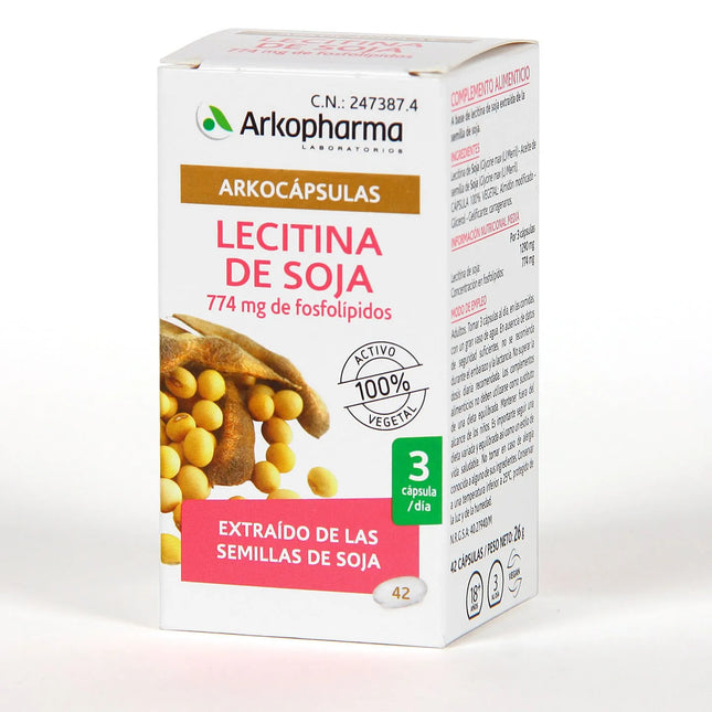 Arkopharma Lecitina Soja Arkocapsulas, 42 capsules
