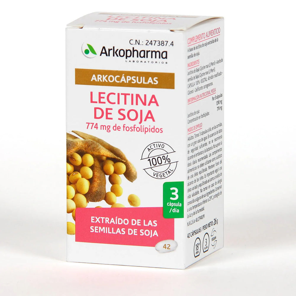 Arkopharma Lecitina Soja Arkocapsulas, 42 capsules