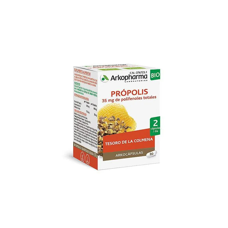 Arkopharma Arkocápsulas Propolis, 80 capsules