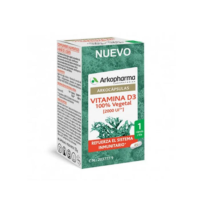 Arkopharma Arkocapsulas Vitamin D3, 45 capsules
