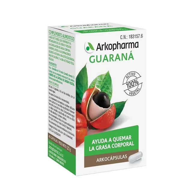 Arkopharma Arkocápsulas Guarana, 45 capsules