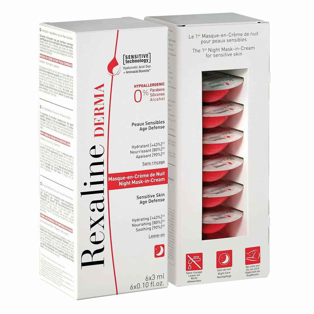 Rexaline Derma Night Mask-In – Cream Unisex, 6 X 3 ml