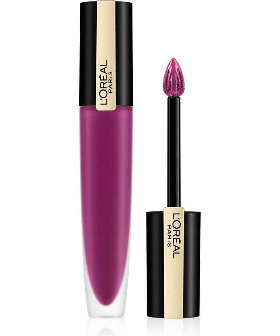 L`Oreal Paris L'Oreal Paris Rouge Signature Matte – Liquid Lipstick for Women, 104, I Rebel, 7 ml