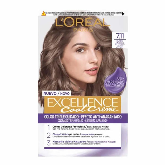 L'oreal Professionnel L'Oreal Excellence Cool Creme 7.11 Unisex, 192 ml