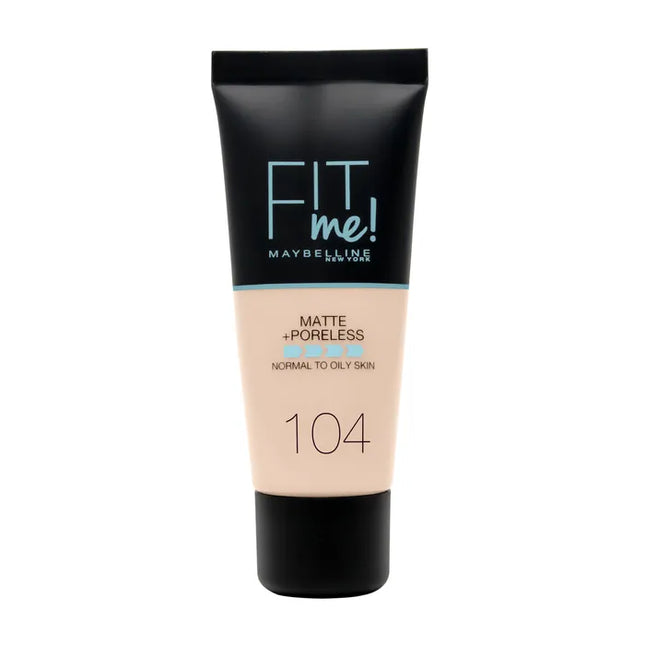 Maybelline Fit Me Matte & Poreless – Foundation 104 Soft Ivory Unisex, 30 ml