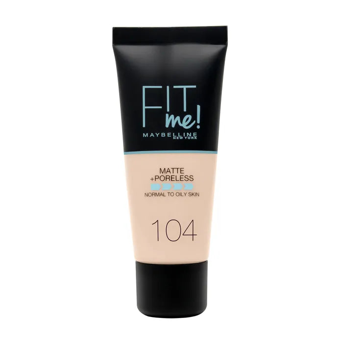 Maybelline Fit Me Matte & Poreless – Foundation 104 Soft Ivory Unisex, 30 ml